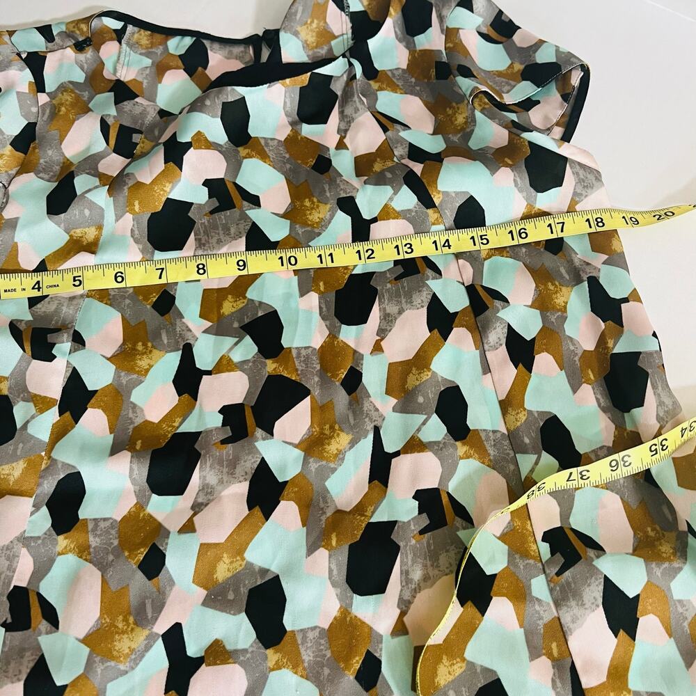 Zara Abstract Print Cap Sleeve Dress Size S Small Multicolor - Picture 4 of 6